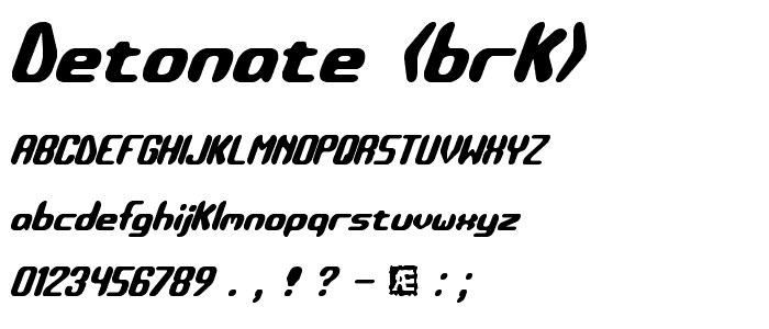 Detonate (BRK) font
